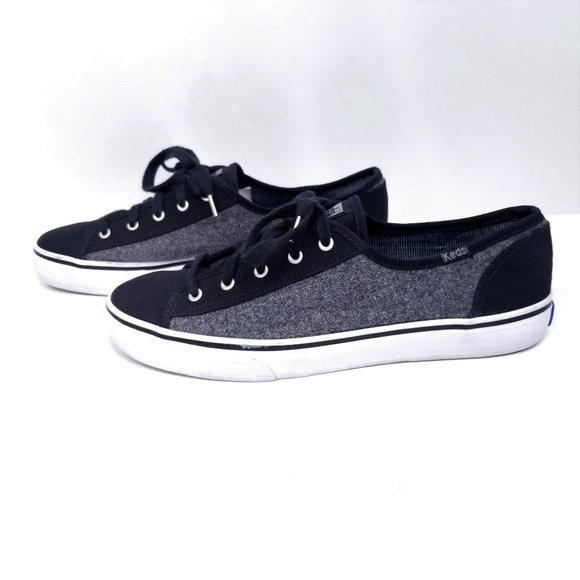 Keds Double Up Sneakers Canvas Wool Lace Up Casual